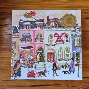 Galison Nysha Lilly Snowfall on Main Street 1000 Piece Foil Puzzle